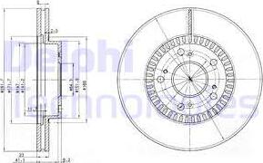 Delphi BG3720 - Гальмівний диск autocars.com.ua