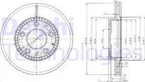 Delphi BG3724 - Тормозной диск avtokuzovplus.com.ua