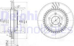 Delphi BG3726 - Тормозной диск avtokuzovplus.com.ua