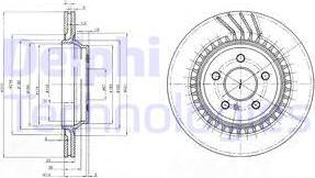 Delphi BG3727 - Гальмівний диск autocars.com.ua