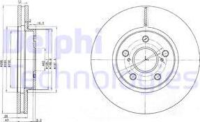 Delphi BG3735 - Гальмівний диск autocars.com.ua