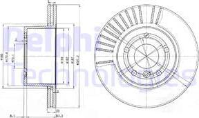 Delphi BG3737C - Гальмівний диск autocars.com.ua