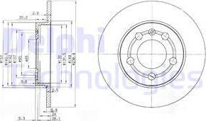 Delphi BG3738 - Тормозной диск avtokuzovplus.com.ua