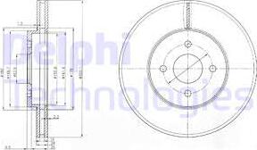 Delphi BG3742 - Гальмівний диск autocars.com.ua