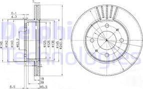 Delphi BG3749 - Тормозной диск avtokuzovplus.com.ua