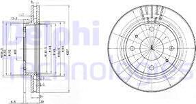 Delphi BG3750 - Гальмівний диск autocars.com.ua