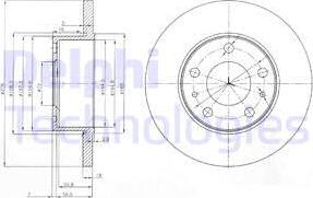 Delphi BG3751 - Тормозной диск avtokuzovplus.com.ua