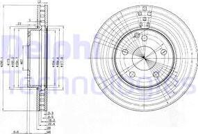 Delphi BG3755 - Гальмівний диск autocars.com.ua