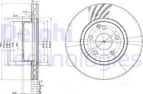 Delphi BG3756 - Тормозной диск avtokuzovplus.com.ua