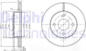 Delphi BG3763 - Гальмівний диск autocars.com.ua