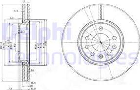 Delphi BG3772C - Тормозной диск avtokuzovplus.com.ua