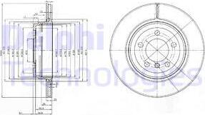 Delphi BG3787 - Гальмівний диск autocars.com.ua