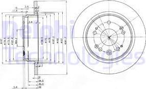 Delphi BG3797 - Тормозной диск avtokuzovplus.com.ua