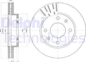 Delphi BG3801 - Тормозной диск avtokuzovplus.com.ua