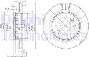 Delphi BG3803 - Гальмівний диск autocars.com.ua