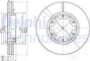 Delphi BG3817 - Тормозной диск avtokuzovplus.com.ua