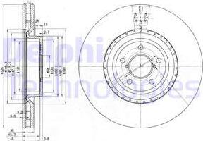 Delphi BG3818 - Гальмівний диск autocars.com.ua