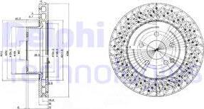 Delphi BG3827 - Гальмівний диск autocars.com.ua