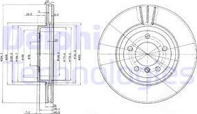 Delphi BG3830 - Тормозной диск avtokuzovplus.com.ua