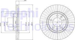 Delphi BG3835 - Тормозной диск avtokuzovplus.com.ua