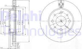 Delphi BG3839 - Тормозной диск avtokuzovplus.com.ua