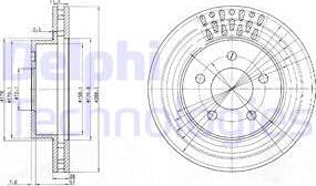 Delphi BG3846 - Тормозной диск avtokuzovplus.com.ua