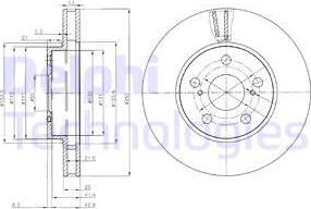 Delphi BG3850 - Гальмівний диск autocars.com.ua