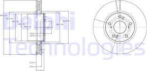 Delphi BG3851 - Гальмівний диск autocars.com.ua