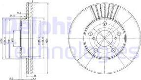 Delphi BG3856 - Гальмівний диск autocars.com.ua