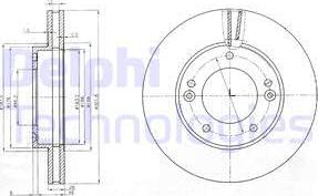 Delphi BG3858 - Тормозной диск avtokuzovplus.com.ua