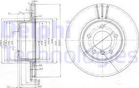 Delphi BG3870 - Тормозной диск avtokuzovplus.com.ua