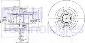 Delphi BG3888 - Тормозной диск avtokuzovplus.com.ua