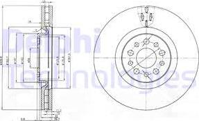 Delphi BG3898 - Тормозной диск avtokuzovplus.com.ua