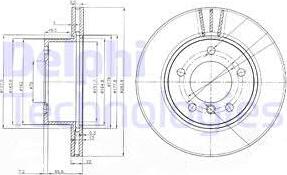 Delphi BG3899C - Тормозной диск avtokuzovplus.com.ua