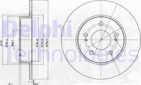 Delphi BG3904 - Гальмівний диск autocars.com.ua