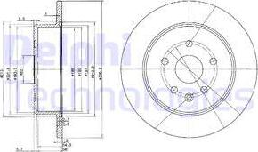 Delphi BG3907 - Тормозной диск avtokuzovplus.com.ua