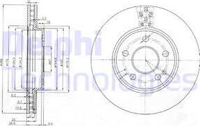 Delphi BG3909 - Тормозной диск avtokuzovplus.com.ua