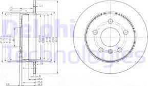 Delphi BG3910C-18B1 - Гальмівний диск autocars.com.ua