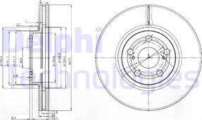 Delphi BG3913C - Гальмівний диск autocars.com.ua