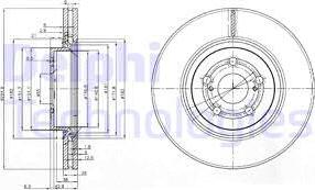 Delphi BG3914 - Гальмівний диск autocars.com.ua