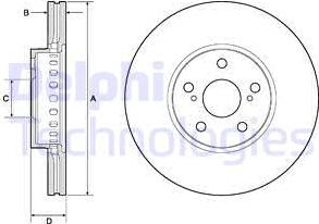 Delphi BG3921 - Гальмівний диск autocars.com.ua