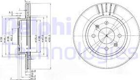 Delphi BG3934 - Гальмівний диск autocars.com.ua