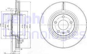 Delphi BG3939-C - Тормозной диск avtokuzovplus.com.ua