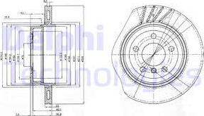 Delphi BG3943 - Гальмівний диск autocars.com.ua