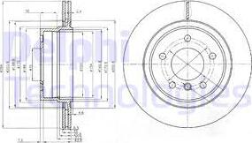 Delphi BG3947 - Гальмівний диск autocars.com.ua