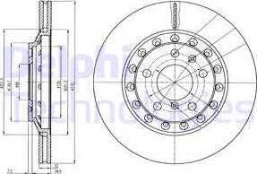 Delphi BG3958 - Тормозной диск avtokuzovplus.com.ua