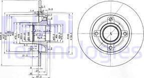 Delphi BG3962 - Гальмівний диск autocars.com.ua