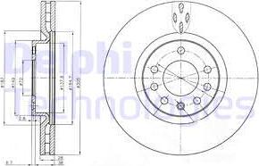 Delphi BG3963 - Тормозной диск avtokuzovplus.com.ua