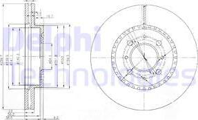 Delphi BG3965 - Тормозной диск autodnr.net