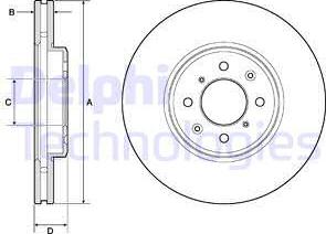 Delphi BG3970 - Тормозной диск avtokuzovplus.com.ua